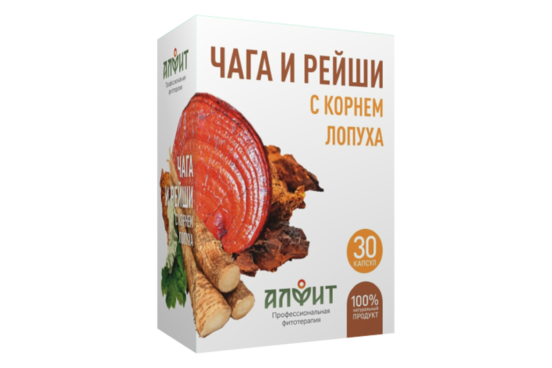 Чага и рейши с корнем лопуха (капсулы)