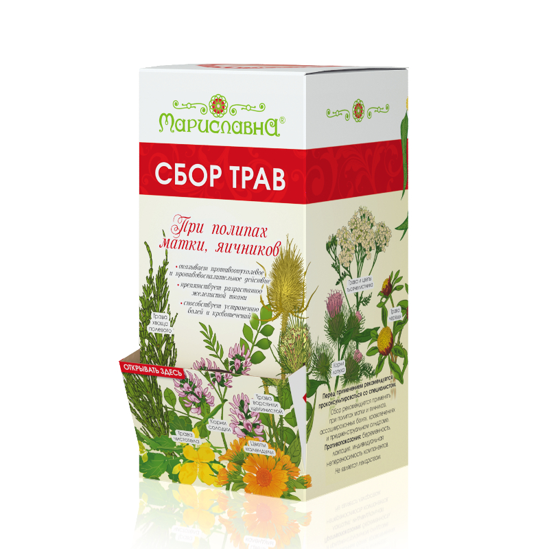 При полипах матки, яичников сбор трав в ф/п