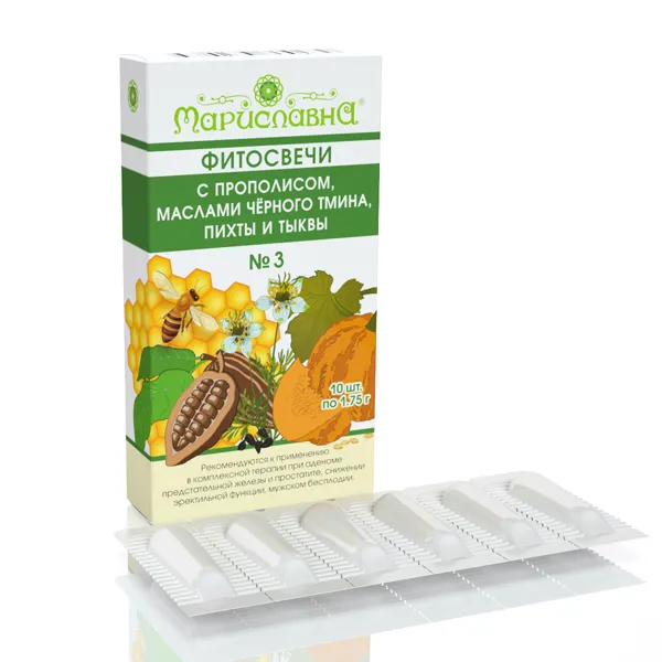 Фитосвечи №3 При аденоме, простатите, импотенции