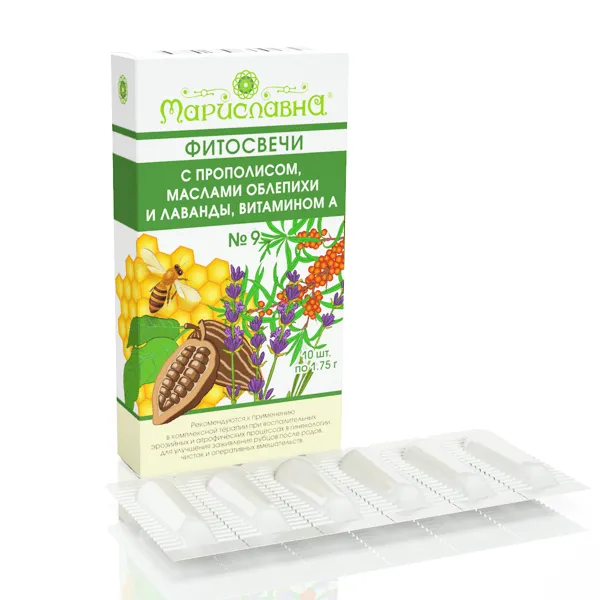 Фитосвечи №9 При эрозии, лейкоплакии