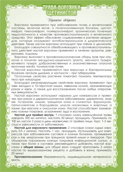 Ворсянка щетинистая (золотая колючка) трава