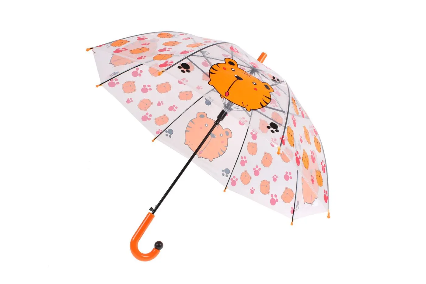 Зонт прозрачный тигр