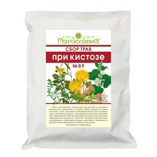 При кистозе (различной локации) сбор трав №89