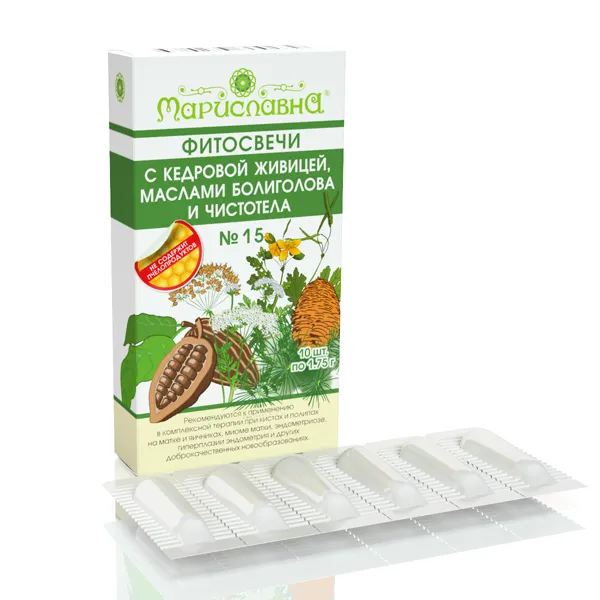Фитосвечи  №15 Гинекологические (с живицей)