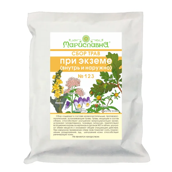 При экземе сбор трав №123