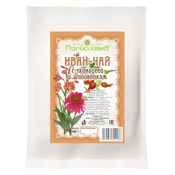 Иван-чай с эхинацеей и шиповником